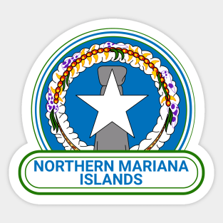 The Northern Mariana Islands Country Badge - The Northern Mariana Islands Flag Sticker